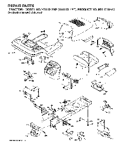 Chassis And Enclosures Diagram and Parts List for YTH1542XP (HAU15H42F, 954170225)(2004-09) Husqvarna Lawn Tractor