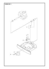 Chassis Rear Diagram and Parts List for R216TAWD2018-2021  Husqvarna Lawn Tractor