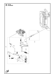 Part Location Diagram of 598599801 Husqvarna Throttle Assy