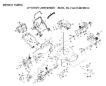 Product Complete Diagram and Parts List for 51MD (954076801A)(1995-08) Husqvarna Lawn Mower