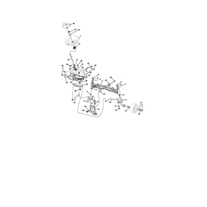 Steering Diagram and Parts List for 917287542  Husqvarna Lawn Tractor