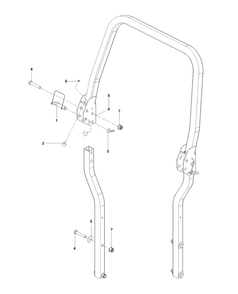 Protection Frame Diagram and Parts List for P-ZT48CA (966663802)(2012-08) Husqvarna Lawn Mower