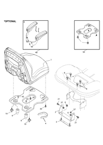 Seat Diagram and Parts List for TS146  Husqvarna Lawn Tractor