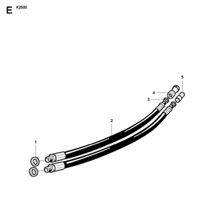 Hose Diagram and Parts List for K2500 2007-01 Husqvarna Circular Saw