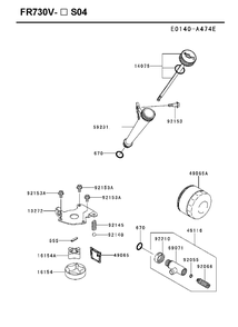 Lubrication Diagram and Parts List for FR730V-ES04 2018-11 Husqvarna Engine