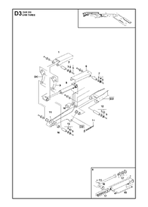 Arm Three Diagram and Parts List for DXR250 (12 & Above)(2013-08) Husqvarna Demolition Hammer