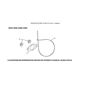 Engine >> Exhaust Diagram and Parts List for 96041039400  Husqvarna Lawn Tractor