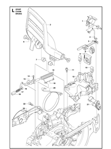 Chain Brake 2 Diagram and Parts List for 576XP  Husqvarna Chainsaw