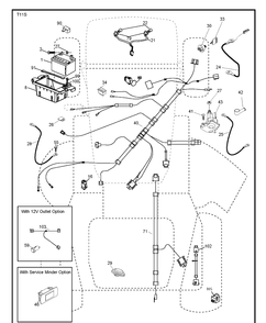 Electrical Diagram and Parts List for YTH2348-240443 2012-11 Husqvarna Lawn Tractor