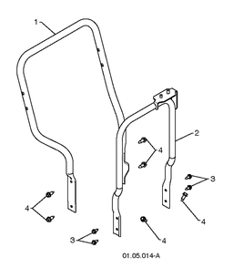 Handle 4 Diagram and Parts List for 924SB 2010-08 Husqvarna Snow Blower
