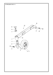 52/132cm Cutting Deck Diagram and Parts List for 132XP500D  Husqvarna Lawn Tractor Accessories