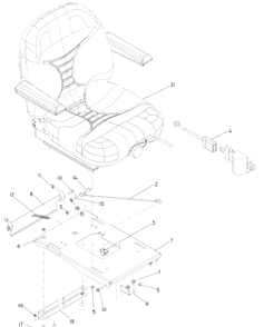 Seat Diagram and Parts List for LZ6130 (968999675)(2007-12) Husqvarna Lawn Mower