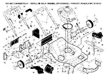 Repair Parts Diagram and Parts List for 6522SL (96143000800)(2005-09) Husqvarna Lawn Mower