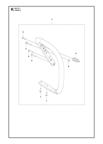 Handle Diagram and Parts List for 592XP-XPG  Husqvarna Chainsaw