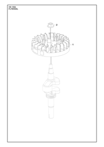 Flywheel Diagram and Parts List for HS139A531450701 531450702, 599912201, 599912202 Husqvarna Engine