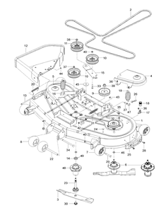 Mower Deck / Cutting Deck Diagram and Parts List for Z254F  Husqvarna Lawn Mower