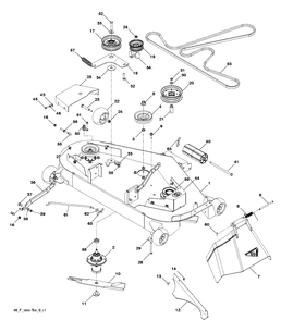 Part Location Diagram of 583810004 Husqvarna DECK SVC 48FCC TRC DCK BLK