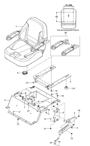 Part Location Diagram of 590899902 Husqvarna Bracket.Seat.Reinf.X672