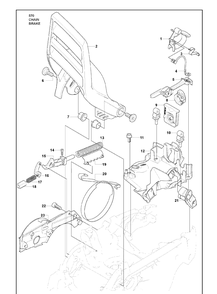 Chain Brake Diagram and Parts List for 570 2009-08 Husqvarna Chainsaw