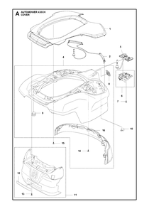 Cover Diagram and Parts List for 430XH 2020 Husqvarna Lawn Mower