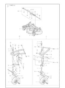 Part Location Diagram of 544173301 Husqvarna Pivot Wheel Support