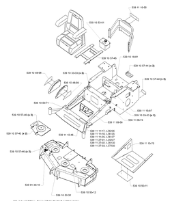 Decal Assembly Diagram and Parts List for LZ5227TXPKOA (968999309)(2006-02) Husqvarna Lawn Mower