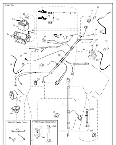Electrical Diagram and Parts List for TS248XD  Husqvarna Lawn Tractor