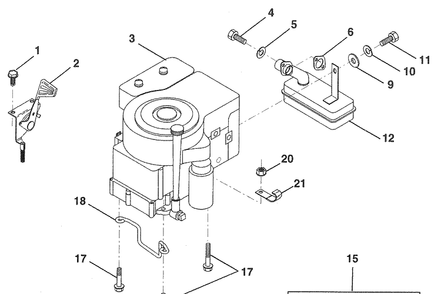 Engine / Throttle Diagram and Parts List for LR120 (HU1236B)(954000412)(1992-10) Husqvarna Lawn Mower
