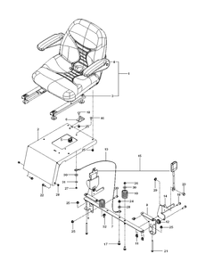 Seat Diagram and Parts List for MZ52 (967277401)(2013-07) Husqvarna Lawn Mower