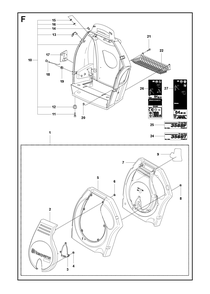 Cover Diagram and Parts List for 356BF (X-SERIES)(20144900001-Current) Husqvarna Leaf Blower / Vacuum