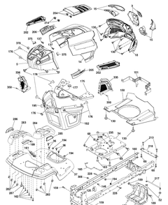 Chassis And Enclosures Diagram and Parts List for TS142 (96043031400)(2019-07) Husqvarna Lawn Tractor