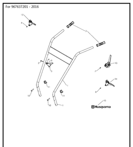 Part Location Diagram of 504050801 Husqvarna Handlebar