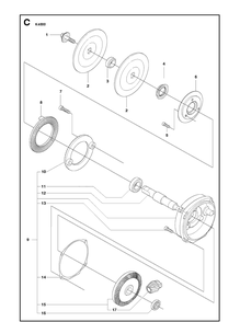 Gears Diagram and Parts List for K4000 2018-03 Husqvarna Lawn Tractor Accessories