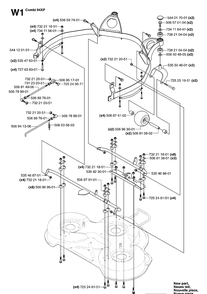 94cm Cutting Deck Diagram and Parts List for PR18AWD (965095001)(2007-03) Husqvarna Lawn Mower