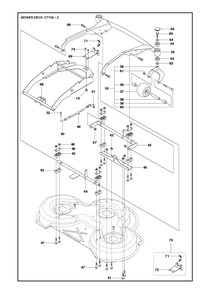 103cm Cutting Deck Diagram and Parts List for 103R400  Husqvarna Lawn Tractor Accessories
