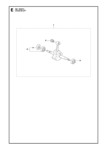 Crankshaft Diagram and Parts List for 390 2013-09 Husqvarna Chainsaw