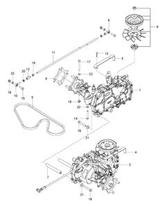 Hydraulic Pump - Motor Diagram and Parts List for RZ3019BF (96658210102)(2015-05) Husqvarna Lawn Mower
