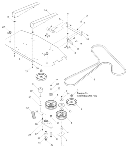 36 Inch Mower Rock 2 Diagram and Parts List for WH3615 (966947001)(2008-09) Husqvarna Lawn Mower