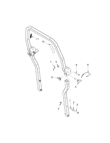 Frame - Roll Protection Diagram and Parts List for Z460XS (970497202-00)(2020-10) Husqvarna Lawn Tractor