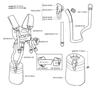 Accessories (A) Diagram and Parts List for 232L 2006-01 Husqvarna Trimmer