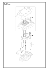 Engine Cover Diagram and Parts List for HS139A531450701 531450702, 599912201, 599912202 Husqvarna Engine