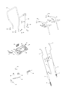 Handle Diagram and Parts List for ST327P  Husqvarna Snow Blower