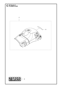 Cylinder Cover Diagram and Parts List for 465RANCHER  Husqvarna Chainsaw