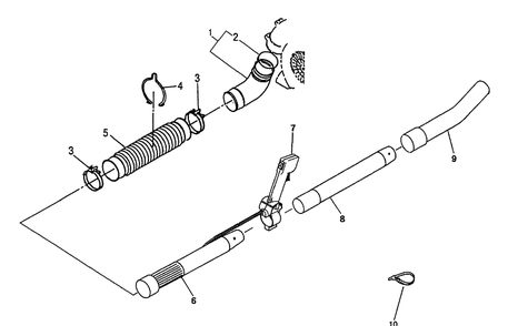 Blower Tubes Diagram and Parts List for 145BT (Carb II)(2001-04) Husqvarna Leaf Blower / Vacuum