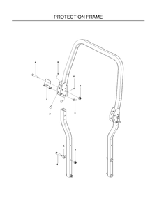 Protection Frame Diagram and Parts List for P-ZT4822FSCARB (966663801)(2010-11) Husqvarna Lawn Mower