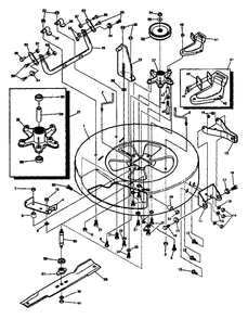Pre-Paint Deck Assembly Diagram and Parts List for R800 1993-04 Husqvarna Lawn Tractor