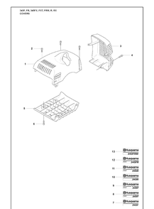 Covers Diagram and Parts List for 345FR 2008-05 Husqvarna Brush Cutter
