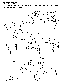 Chassis And Enclosures Diagram and Parts List for LT125 (HELT125D, 954170059)(2002-06) Husqvarna Lawn Tractor