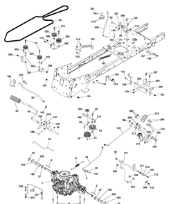 Drive Diagram and Parts List for TC342T (96051014801)(2017-09) Husqvarna Lawn Tractor