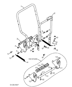 Handle 6 Diagram and Parts List for 1827EXLT (96193007701)(2012-09) Husqvarna Snow Blower
